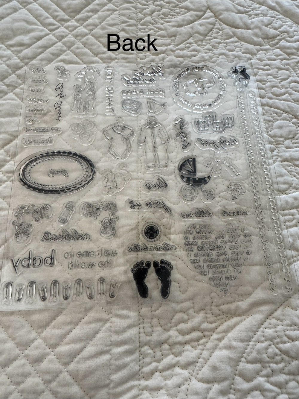 Clear Baby-Themed Craft Stamp Set - Picture 3 of 4